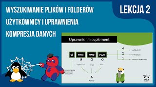 Lekcja 2 Wyszukiwanie plików i folderów kompresja danych 🐧🕸 Kurs Linux i sieci [upl. by Aisak]