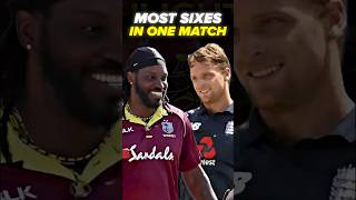 Record breaking sixes in cricket 😱 cricket chrisgayle josbuttlerbatting sixes engvswi [upl. by Derk]