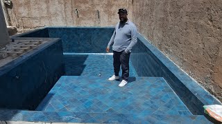 كيفية لتركيب سيراميك المسبح من البداية إلى النهاية install ceramic pool tiles from start to finish [upl. by Valenta]