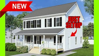 2 story quotNEWLY DESIGNEDquot modular home w 4 beds amp 25 baths Prefab House Tour [upl. by Atinnek471]