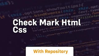 Check mark html css [upl. by Shoshanna158]