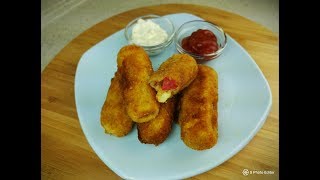 patates kroket kaşarlı ve sucuklu YEMEKVAKTİ [upl. by Madaras]