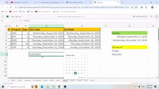 How to Calculate Project End Date excluding Weekends amp Holidays [upl. by Ennaihs]