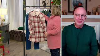 Denim amp Co Fleece Bonded to Sherpa Shirttail Jacket on QVC [upl. by Ahsiak]