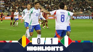 Belgio Italia  01  Gli Highlights  UEFA Nations League 202425  italia belgio [upl. by Magnien]