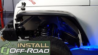 Jeep Wrangler JK Poison Spyder Fender Flare Crusher Front Pair 20072018 Installation [upl. by Bettencourt]