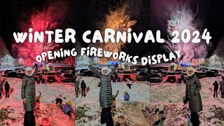 SARANAC LAKE WINTER CARNIVAL 2024  OPENING FIREWORKS DISPLAY [upl. by Bascomb398]