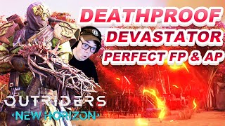 NEW DEVASTATOR DEATHPROOF MELEE GUN BUILD PERFECT FP AND AP DAMAGE OUTRIDERS NEW HORIZON [upl. by Acinot519]