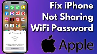 How To Fix iPhone Not Sharing WiFi Password  Fix iPhone Won’t Share Password [upl. by Galen833]