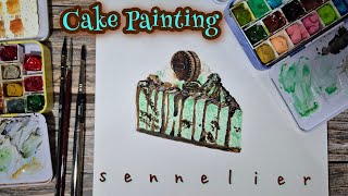 Cake Painting Timelapse Watercolor [upl. by Waligore630]