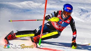 Mikaela Shiffrin STORMS to slalom win in Lienz Austria for World Cup victory No 93  NBC Sports [upl. by Nwadahs]