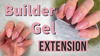 HOW TO EXTEND NAILS WITH BUILDER GEL AND FORMS  Tutorial [upl. by Robison]