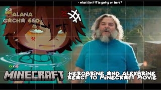 •Herobrine and Alexbrine react to Minecraft Movie and Game•Gacha club 🇧🇷🇺🇸 [upl. by Arratoon]