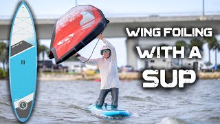 How to start WING FOILING with a SUP [upl. by Neesay32]