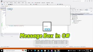 how to show message box in c  message box popup in cnet [upl. by Tecu144]