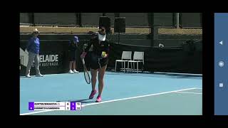 WTA Adelaide DoublesSiniakova Hunter Vs Kundermetova Samsonova match [upl. by Ulick112]