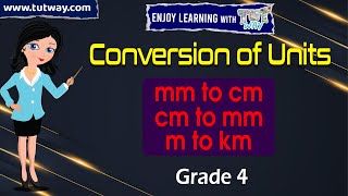 Metric Units of Length  Length Unit Conversion  Convert mm cm m and km  Math [upl. by Anerak]