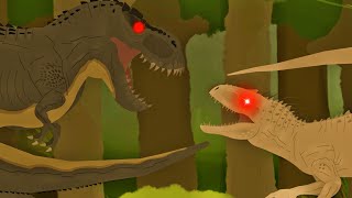 VRex vs Indominus Rex Stick Nodes Animations Season 1 Ep 4 Jurassic Battle [upl. by Nnayrrehs]