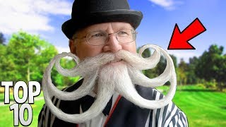 Top 10 BEST Mustaches in the World [upl. by Otes407]