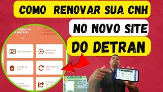 Como renovar a cnh no novo site do Detran pé atualizado 2023 [upl. by Yrgoerg60]