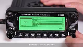 Zastone D9000 Car Walkie Talkie CTCSS Receiving and Transmitting Settings [upl. by Hosea]