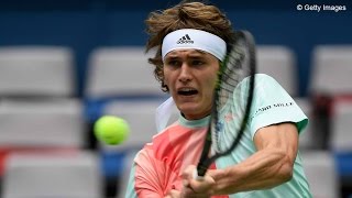 Zverev Hits Double Hot Shot At Shanghai 2016 [upl. by Swec]