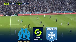 LIVE 🔴 MARSEILLE vs AUXERRE  Ligue 1 20242025 France League  Full Match  FL 2025 Gameplay [upl. by Hodosh99]