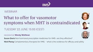 What to offer for vasomotor symptoms when MHT is contraindicated [upl. by Melicent]