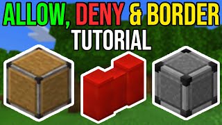 How To Get amp Use Allow Deny amp Border Blocks in Minecraft Bedrock Edition [upl. by Barnes]