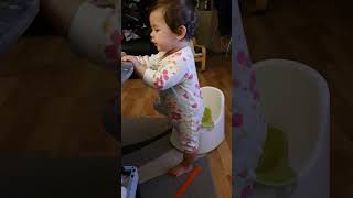 Baby potty training 1 year old  Ikays Tv [upl. by Donahoe715]