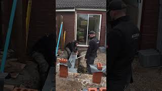 Building up to damp footings extension [upl. by Coulter]