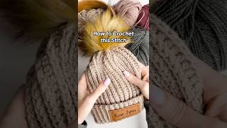 How To Crochet Stretchy Ribbed Crochet Hat  Free Crochet Pattern amp Tutorial crochetstitches [upl. by Kcorb]