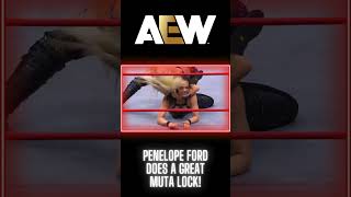 Penelope Ford does a great Muta Lock shorts AEW wrestling [upl. by Ylecic937]