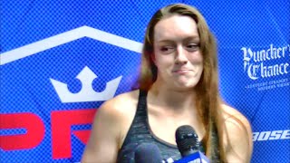 Aspen Ladd media day for PFL fight against OLENA KOLESNYK [upl. by Ettedo]