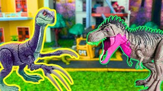 LAZADA DINOSAURS  Therizinosaurus vs Tarbosaurus vs TREX vs Atrociraptor vs Pteranodon [upl. by Stephi445]