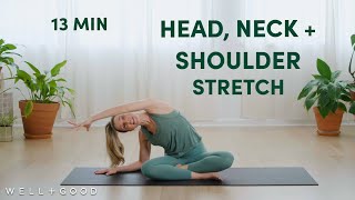 13 Minute Pilates Stretch for Head Neck and Shoulders  Good Moves  WellGood [upl. by Anirpas427]