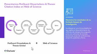 Web of Science y la integración de ProQuest Dissertations amp Theses [upl. by Cofsky723]