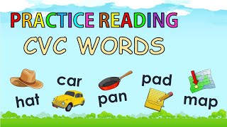 CVC WORDS  LETTER A Aa  READING CVC WORDS ENGLISH  BLENDING SOUNDS [upl. by Redleh]