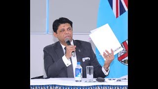 Fijian AttorneyGeneral briefs members of the Parliament on the 20182019 budget [upl. by Jarin]