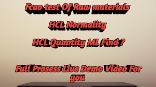 Fcao test full video live and normality of 01N HCl or factor determine [upl. by Ayotnom760]