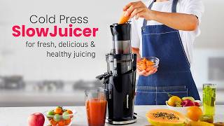 Elite Gourmet EJX017 Masticating Slow Juicer  Masticating Slow Juicer  Cold Press Juice Extractor [upl. by Ainehta]