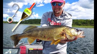 The BEST Way to Catch MidSummer Walleyes Bobberscoping [upl. by Euqirdor253]