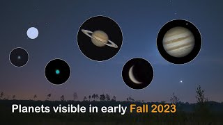 Planets visible in early Fall 2023 Planets through a telescope [upl. by Vivyan40]