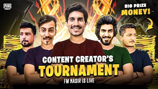 CONTENT CREATER TOURNAMENT  FM NASIR IS LIVE  PUBG MOBILE [upl. by Ahsiloc]