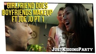 Girlfriend Does Boyfriends Makeup ft Joe Jo pt 1 [upl. by Jonette]