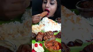 Eating Curd RiceIndian Milk SweetsChickenPrawnMutton pickle South Indian Food ASMR Eating Video [upl. by Psyche]