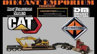 Diecast MastersErtl Weathered International HX520 Tractor wLowBoy amp Cat 320D L Excavator [upl. by Cochran]