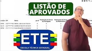 LISTÃO DE APROVADOS ETE SUBSEQUENTE E EAD 20232 [upl. by Nailuj]