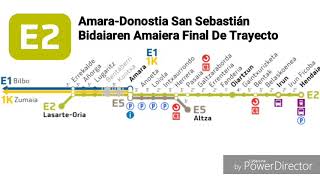 Línea E2 Euskotren Megafonia AmaraHendaiaHendaye [upl. by Hailahk]