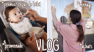 VLOG  Premier repas de bébé achats ménage et beaucoup plus… [upl. by Montano527]